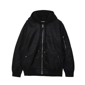 남성)  솔리드 후드 탈부착 항공점퍼(위탁)_WM1WWU202-BK