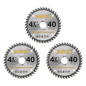 3팩 4-3/8인치 x 40T 탄화물 바닥재 블레이드, 3600-02 톱과 호환되며 라미네이트 바닥, 솔리드 우드 엔지니어링 바닥을 자르는 데 적합합니다