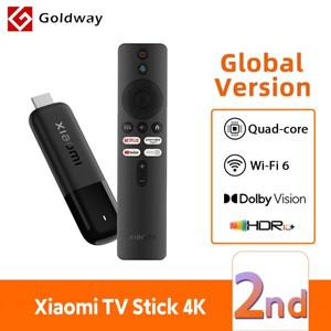 무선미러링 글로벌 버전 2025 샤오미 TV 스틱 4K 2세대 6nm 쿼드코어 2GB 램 8GB 롬 블루투스 와이파이 6 T