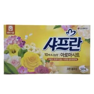샤프란 아로마시트 코튼 블로섬 시트형 섬유유연제 50매 x 1개