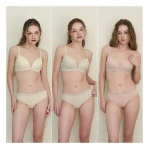Wonderbra 퓨징 볼륨 노와이어 브라팬티 6종세트 크림올리브그린파우더베이지 WBW5N202122_T 740242