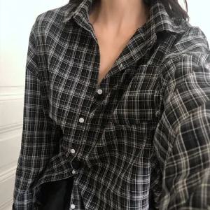 [모코블링] 베이직체크 #체크셔츠 #긴팔셔츠 #포켓셔츠 #오버핏셔츠