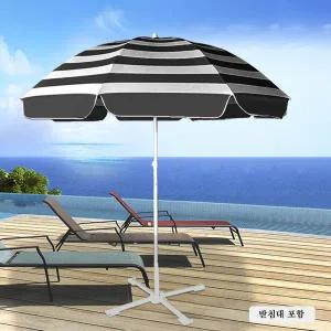 [엣모어]스트라이프 파라솔B (2.4mx2.5m) (블랙)
