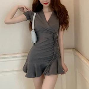 섹시룩 디테일스트링 미니 원피스 섹시 클럽룩 파티룩 홀복 여신코디 동탄미시룩