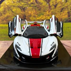 AUTOART 럭셔리카 로고 MCLAREN P1 GTR 레이싱 카 모델, 친구 선물, 명절 컬렉션, 1/18 체중계
