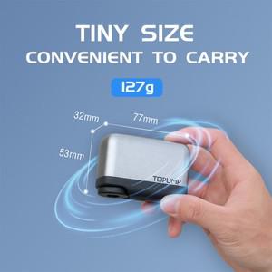 TOPUMP TB2 자전거 무선 타이어 팽창기 용 전기 미니 펌프 450mAh 7.4V 배터리 120PSI Max Schrader Presta