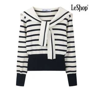 [르샵] 세라 카라 스트라이프 니트 (BP9KP007A)