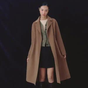[롯데백화점]라인에디션 벨티드 캐시미어 롱코트 (NHHCOK01)