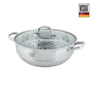 [리퍼상품] 비스카 스테인레스 34cm 찜솥 찜기 찜냄비