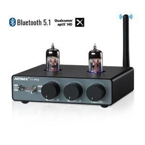 AIYIMA T1 PRO 튜브 프리 앰프 BT 5.1 미니 진공 수신기 QCC3040 APTX-HD (베이스 고음 톤 컨트롤 포함)