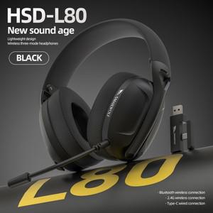 SMAILWOLF L80 Bluetooth 무선 3모드 게임용 헤드셋 경량 185g 플러그인 마이크 e-스포츠