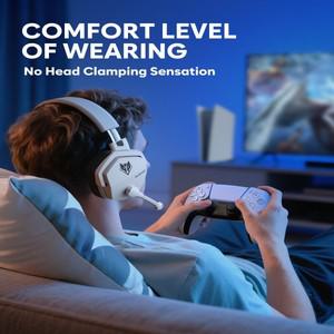 NUBWO G06 듀얼 무선 헤드셋 게이머 PS5 모바일 스위치용 마이크가 포함된 2.4GHz Bluetooth 5.3 게임용