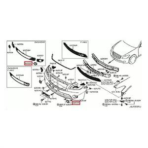 외부 몰딩 안개등  베젤 커버 좌측 전면 크롬 프레임 인피니티 G25 G35 G37 10-13 62257-1MS2A