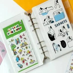 A6 WIDE 6공 스티커 수집용 투명 포켓앨범 포토카드 정리용 (WFK3E58)