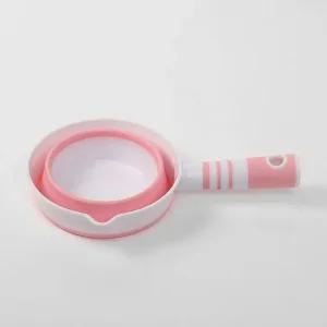 소프트 폴딩 바가지(핑크) 목욕 휴대용 자루바가지 접히는바가지 폴딩바가지 접이식바가지 캠핑바가지 l