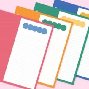 하프노트 리필 속지 A6 다이어리 커버 필기노트 6공 다이어리용 다이어리용품