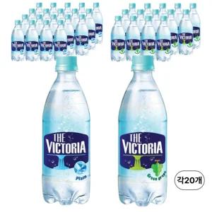 더 빅토리아 탄산수 플레인 500ml 20개+ 청포도향 500ml 20개