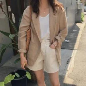 여자마이 마롤업자켓 마자켓 프리미엄 린넨자켓 (484MI)
