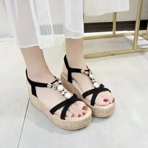 인기상품 발목 스트랩 통굽 샌들힐 여름 구두 데일리 슈즈 신발 [WBBF16C_250919]