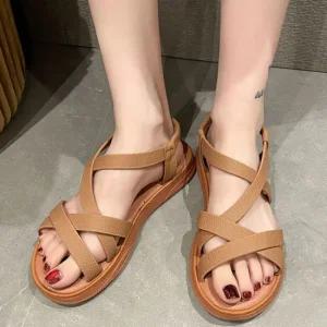 인기상품 여자 여름데일리슈즈 쿠셔닝디테일 뒷밴딩 스트랩샌들 [WF66B2A_250917]