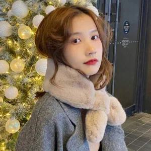 [콩심팥심]패션 인기 겨울 데일리 여성용 털 목도리 예쁜 머플러