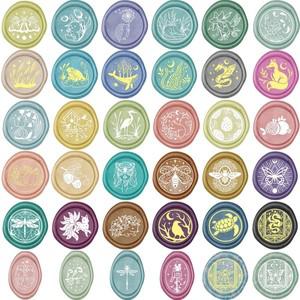 1pc 왁스 인감 스탬프 사랑스러운 토끼 다람쥐 고슴도치 잔디 나비 꿀벌 생생한 동물 25mm 이동식 머리 DIY