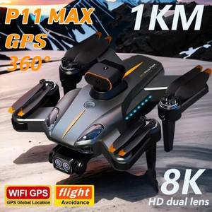 P11 프로 드론 5G WiFi 쿼드콥터 원격 360 ° 레이저 장애물 회피 HD 8K  UAV 고도 고정 헬리콥터