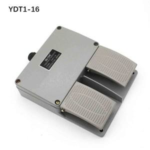 YDT1-16 실버 포인트 풋 페달 스위치 MD6-L02 AC 380V 6A 알루미늄 더블 KH9011 코어