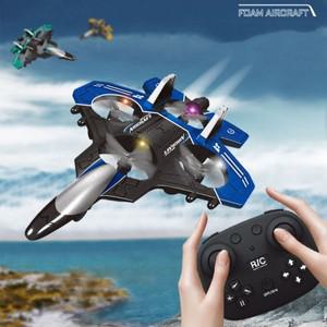 EPP 폼 원격 제어 파이터 RC 드론 충전식 글라이더 비행 헬리콥터  2.4G 스턴트 내구성 취미 제트