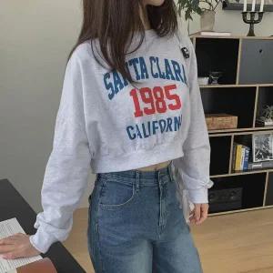 [하프클럽/]여성 빅사이즈 캐쥬얼 면원단 필기체 맨투맨