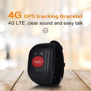 A52TE노인 4G SOS 시계 GPS 추적 팔찌 비상 경보 심박수 혈압 모니터-B