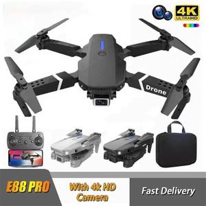 높이 홀드   2024 E88Pro RC 드론 4K 1080P 광각 HD 카메라 접이식 헬리콥터 WIFI FPV