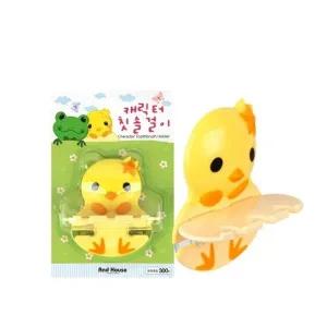 AndHouse 병아리 캐릭터 칫솔걸이 3구 흡착 거치대 칫솔홀더 욕실용품_23226028