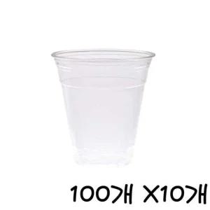 테이크아웃 PET 투명컵 12oz 지름92mm 100개 X10개 아이스컵 일회용컵 플라스틱컵 플라스틱투명컵 음료컵