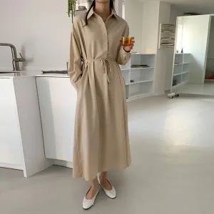 [보리보리/마미누리]긴팔 롱카라원피스 임산부원피스 빅사이즈 임부복 하객원피스