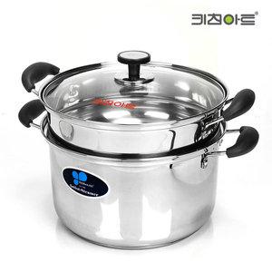 아티스트 2단 찜냄비 24cm 찜기 스텐냄비세트