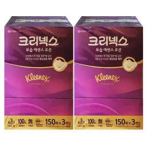 크리넥스 각티슈 보습에센스 로션 150매 3입x2 곽티슈 곽휴지 갑휴지 미용