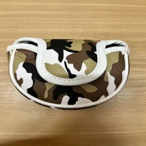 골프 카모플라쥬 말렛 퍼터 커버 반달형 퍼터커버 헤드커버 브라운 . 몬스터골프