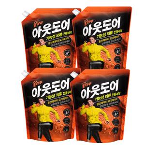 애경 울샴푸 스포츠 기능성의류 요가복 아웃도어용 울세제 리핑용 1L 4개