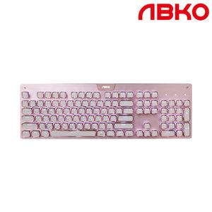 앱코 K840 사각 레트로 축교환 게이밍 기계식 키보드 핑크 (갈축) ㅡ