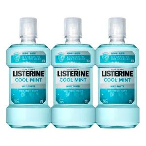 리스테린 쿨민트 마일드, 750ml, 3개 + 증정(쿨민트, 100ml, 1개)