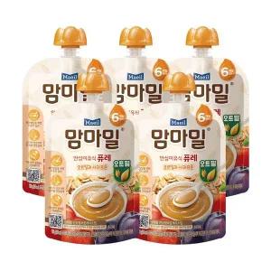 [보리보리/맘마밀]맘마밀 오트밀과 사과프룬 퓨레 100g (6개월) 5팩