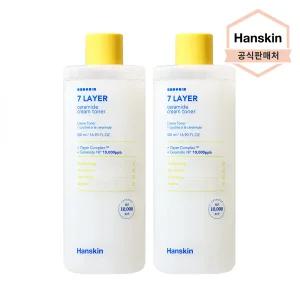 [한스킨] 세븐레이어 세라마이드 크림 토너 2개 (500m+500ml)