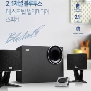 브리츠 유/무선 블루투스 2.1채널 저음우퍼-스피커 입체사운드 우든인클로져-T3