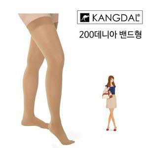 [캉달]강압 의료용압박스타킹 밴드형 200데니아 무광택 반투명