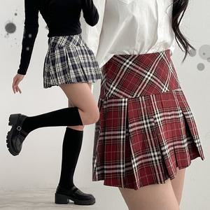 긱시크 체크 플리츠 테니스 미니스커트2color