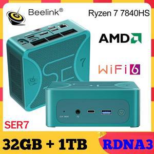Beelink 미니 PC 게임용 컴퓨터 SER7 AMD Ryzen 7 7840HS 5800H 5700U 5 5560U SER5 Pro SER6 MAX WiFi6 DD