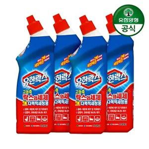 [유한양행]유한락스 고농축 락스와세제 다목적용 용기 755ml 4개