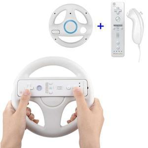 닌텐도 Wii용 스티어링 휠, 마리오 카트 레이싱 게임 + 2 in 1 WII 핸들 게임 패드, 게임 컨트롤 액세서리