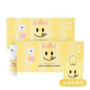 [쇼핑백동봉] 노티드 스마일 이뮨 비타민 2박스  총14개입)   액상 종합비타민 이뮨샷